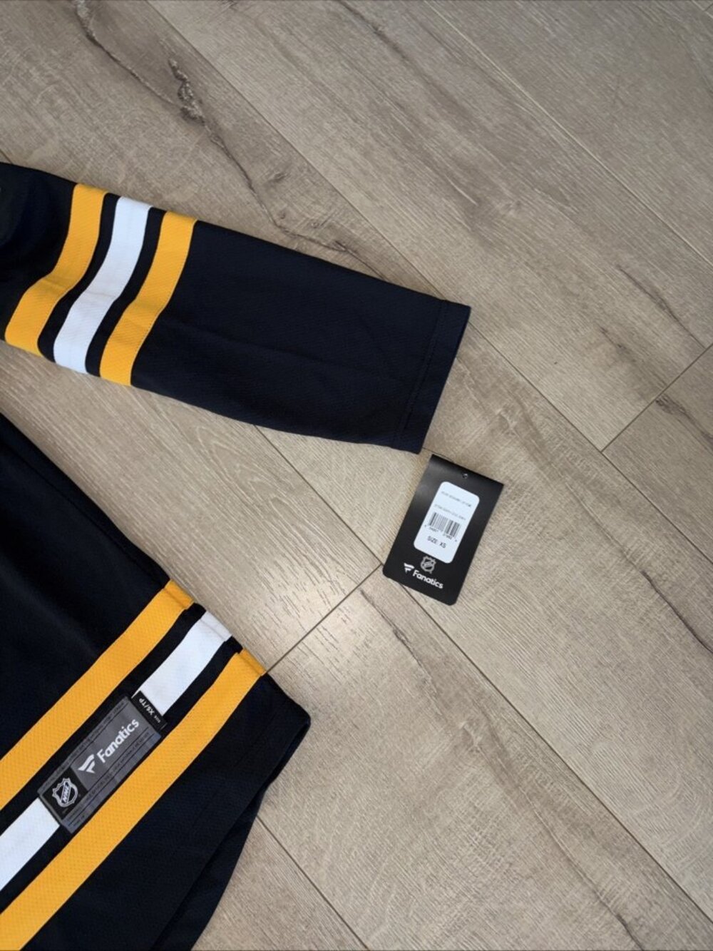 NHL Boston Bruins Fanatics Hockey Jersey Ulimark Size XS Home NWT - Picture 3 of 6